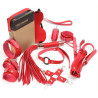 Generique Coffret Bondage SM OBEDIENCE 10 Pièces Rouge